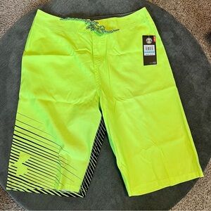 Under Armour Neon Yellow Board Shorts Boys